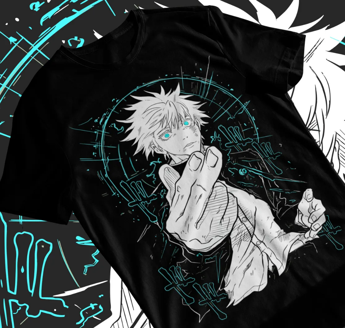 

Jujutsu Kaisen Gojo Satoru Megumi Yuji T-Shirt Anime Manga T-Shirt Soft Tee