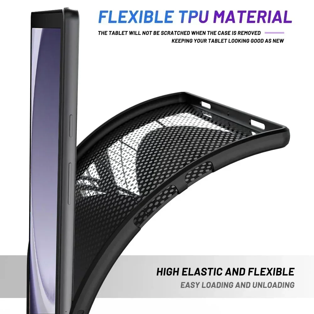 Weiche silikon hülle für samsung galaxy tab a9 plus 11 2023 SM-X210 SM-X215 SM-X216 x210 flexible tpu shell stoßfest schwarz abdeckung