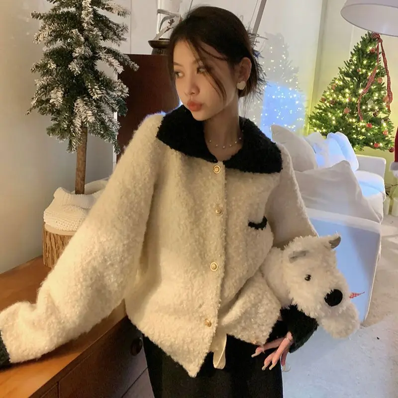 

Hsa Elegant Single Breasted Knitted Cardigan Sweater Women Cashmere Long Sleeve Top Winter Clothing 2023 New Autumn Winter Coat