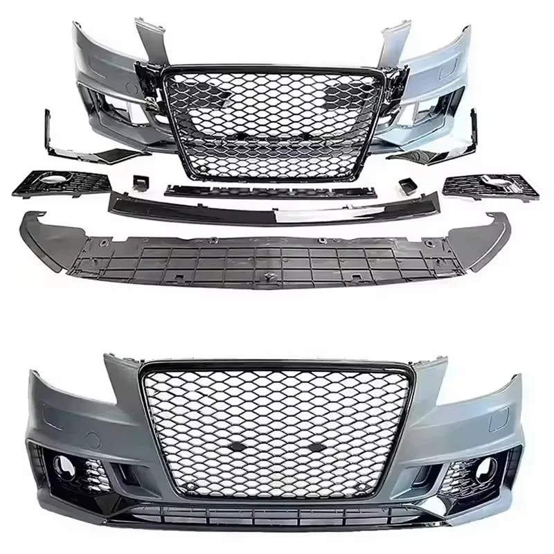 Factory Car Parts A4 B8 Upgrade B9 Body Kits RS4 Style Front Bumper With Black Grille for Audi A4 S4 B8 2008 2009 2010 2011 2012