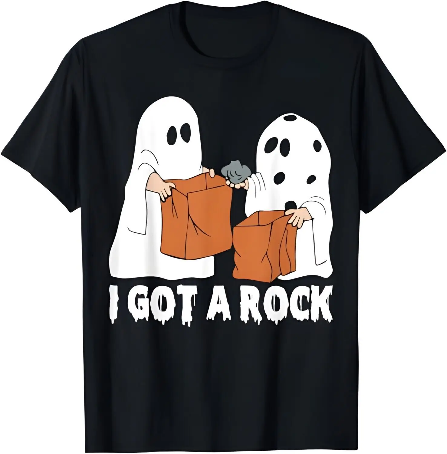 Funny Boo Ghost Scary I Got A Rock Halloween T-Shirt