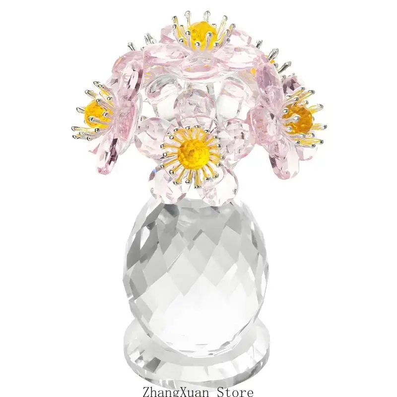 Dekorative Kristall-Naturskulpturen, beliebte Raumverschönerung, Blumenstück, Blumenstrauß-Ornament, 3 x – Detail 4