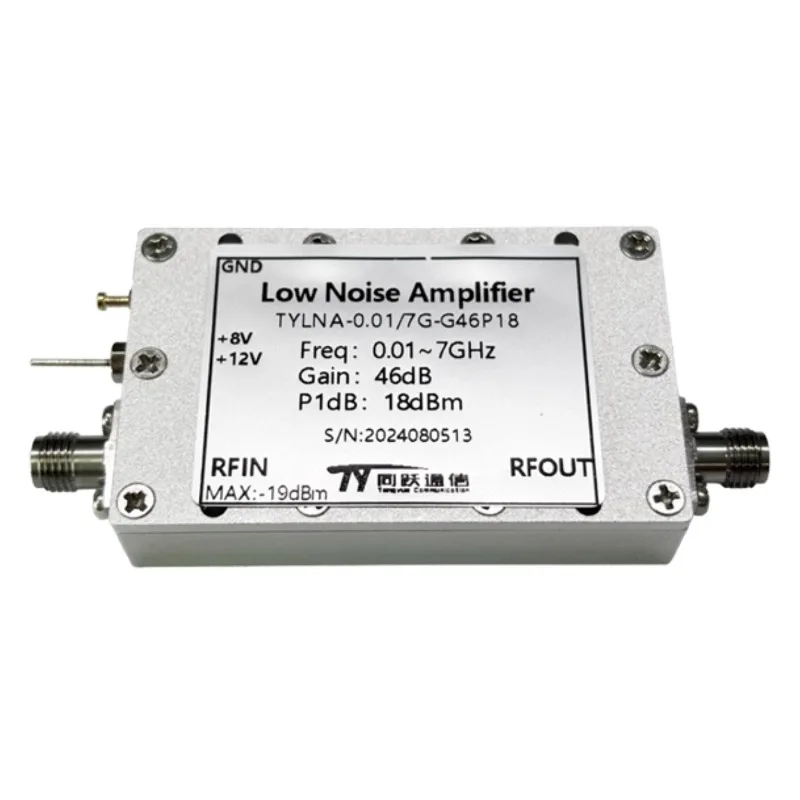0.01-7GHz RF Low Noise Amplifier LNA Low Noise Amplifier Signal Amplifier Gain 46dB