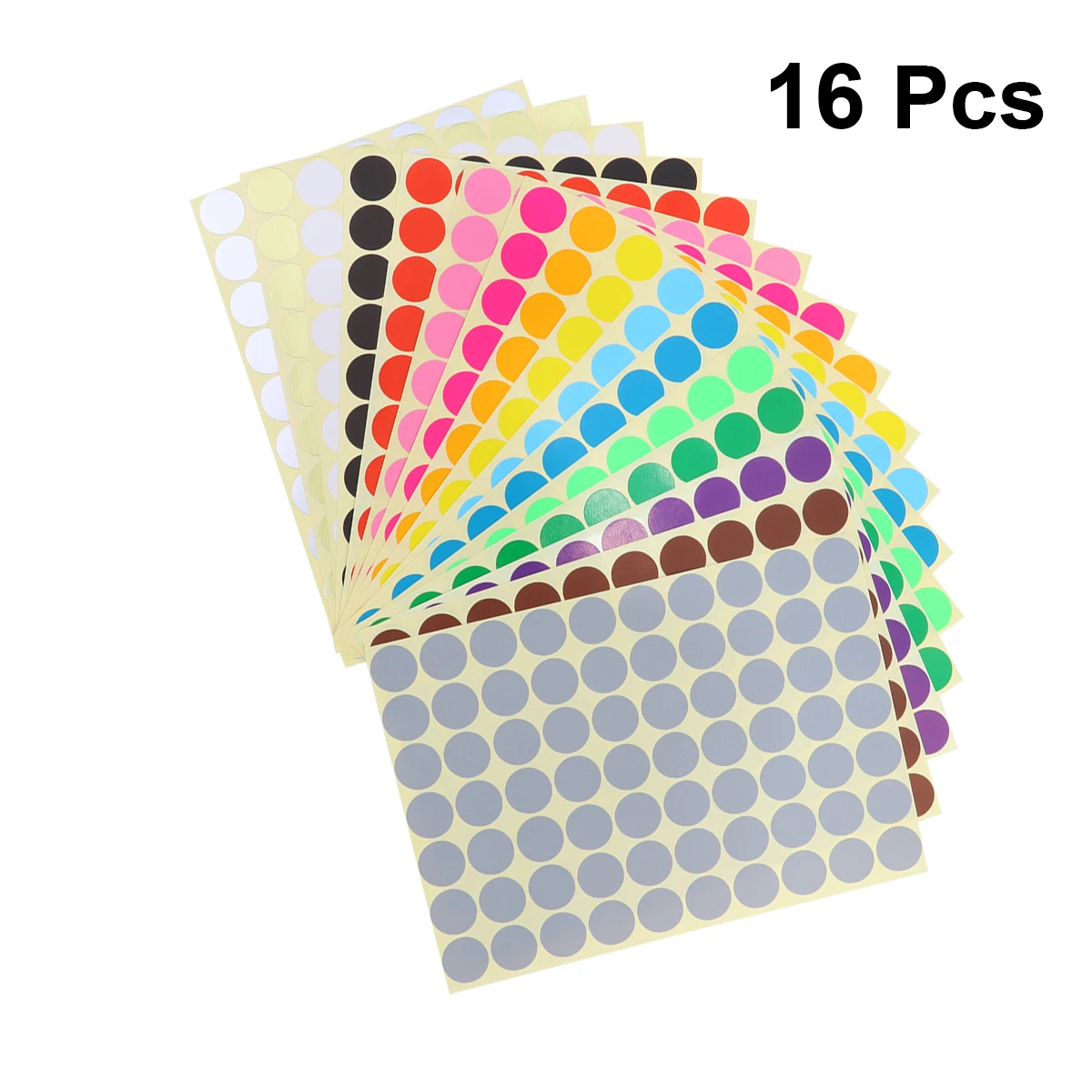 

16 Pcs Color Stickers Label for Gift Gifts Colored Dot Round Halloween The Circle