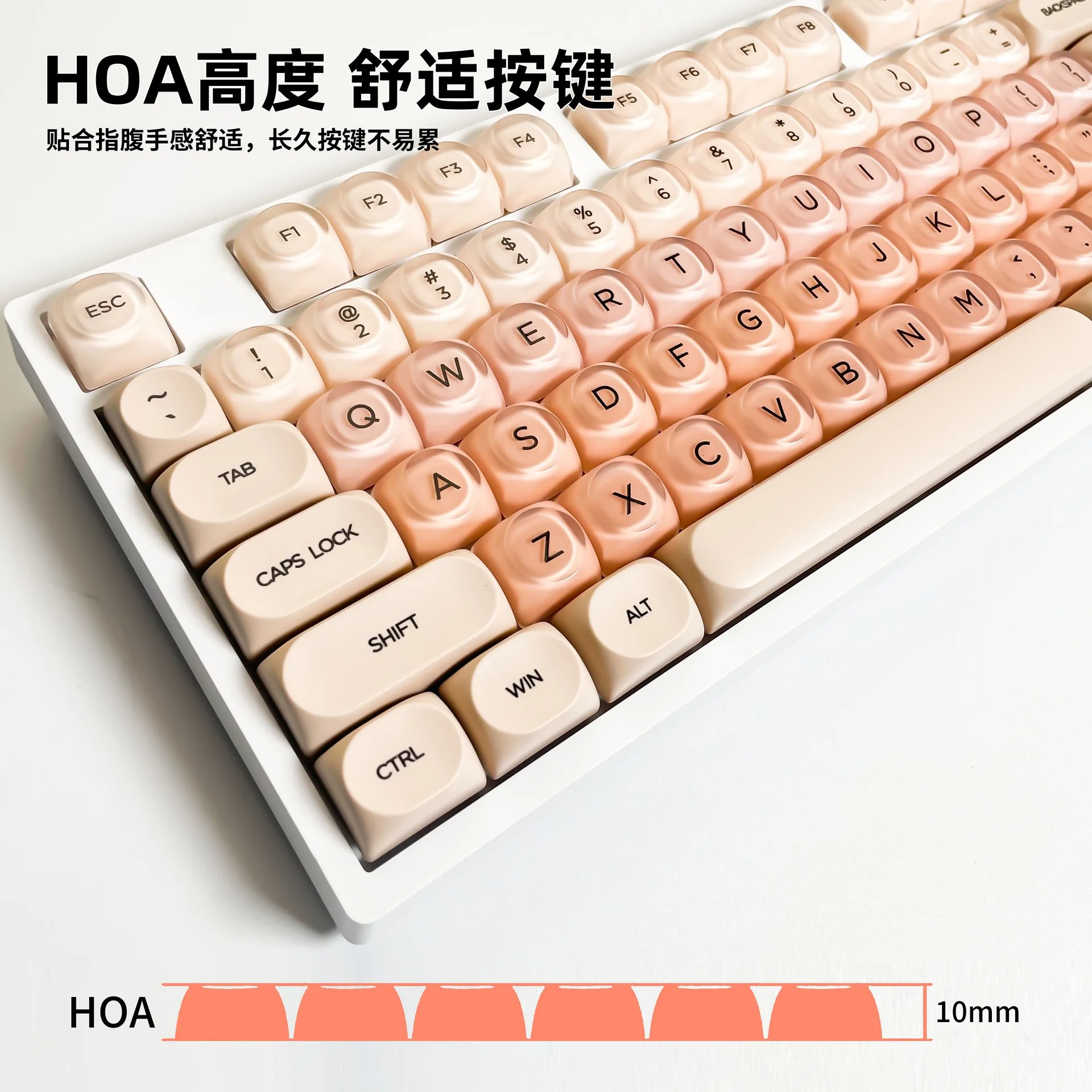 liquid foundation theme Keycaps ISO Enter HOA Profile PBT Double Shot Keycap For Mechanical Keyboard Green Pink Blue Key Caps