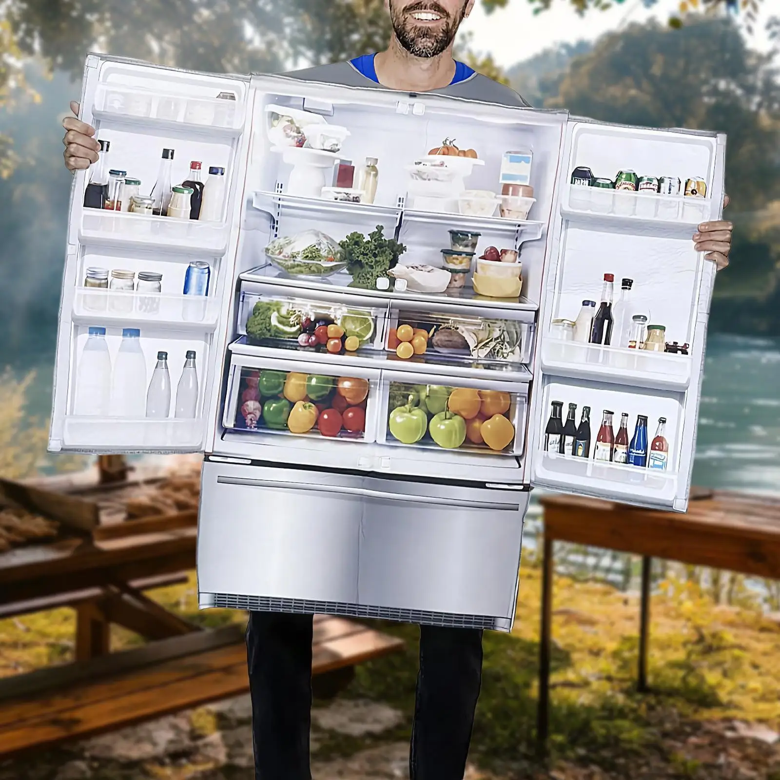 Kostium Lodówka Cosplay Nowość dla Kobiet i Mężczyzn Strój na Festiwal Karnawał