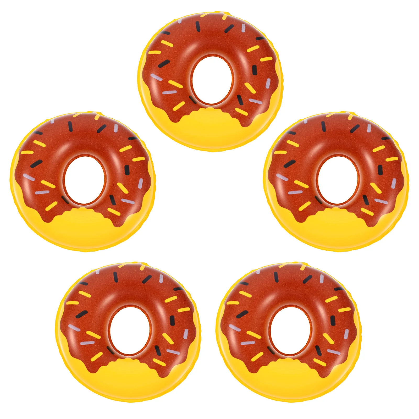 

10 Pcs Mini Swim Ring Toy Dolls Rings Accessories Plastic Miniature Small Pool Party Decor