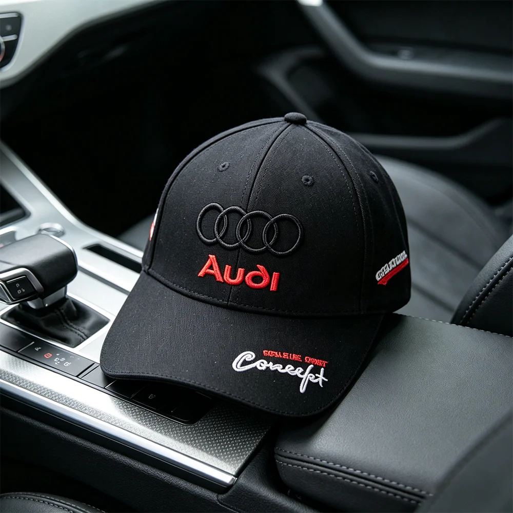 Car Baseball Cap Cotton Embroidered Snapback Suitable For DAudi Sline A4 A1 A3 A6 A5 A7 A8 Q3 Q5 Q7 Outdoor Sports F1 Racing Hat view 3