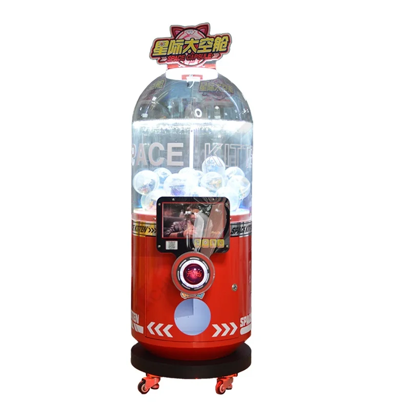 An LCD Screen Capsule Machine with Casters Vending Coin-operated Arcade Machine