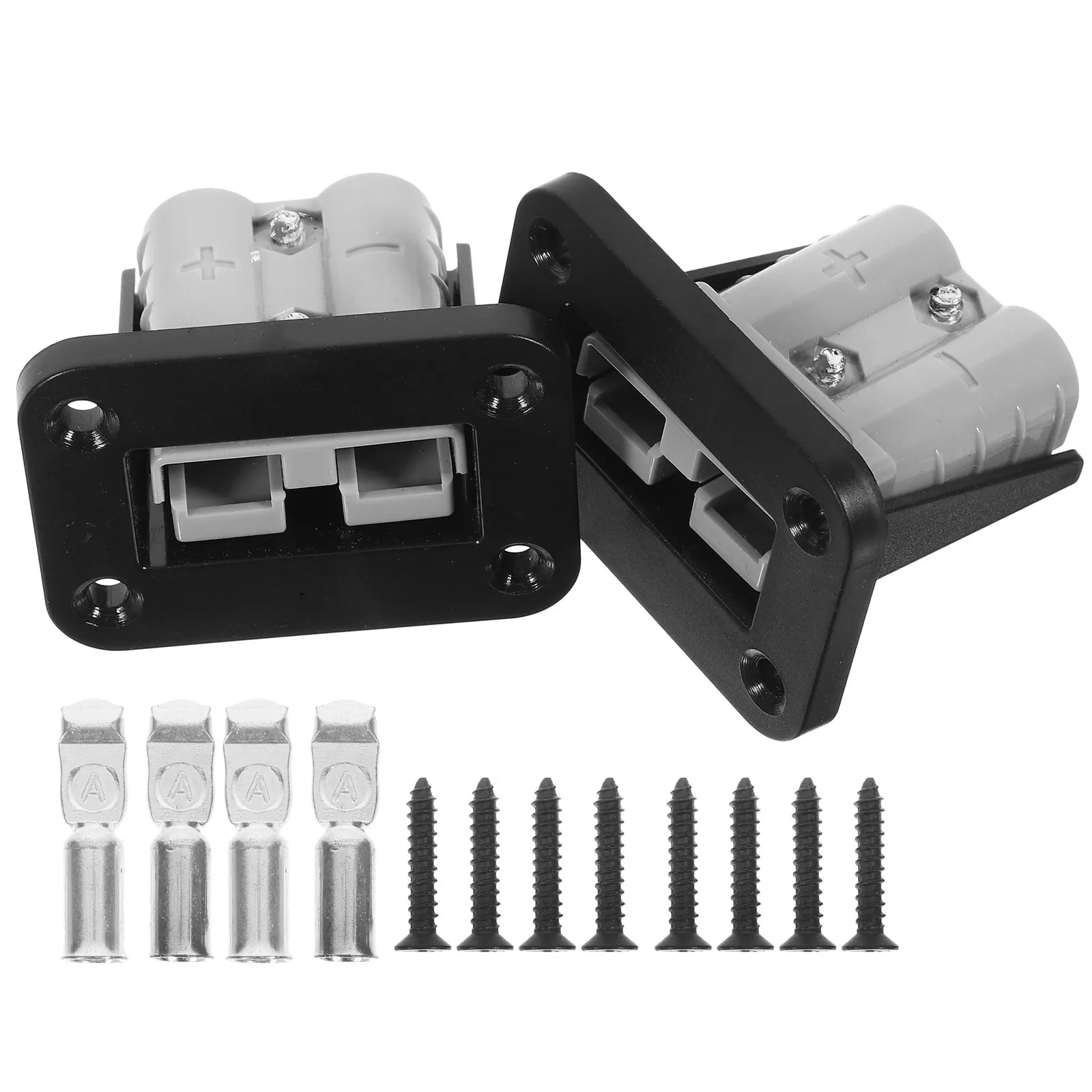 

2Pcs Quick Connect Wire Connector Silver Plated Copper Pc Housing 50A Battery Disconnect Plug for Winch Lift Motor Trailer