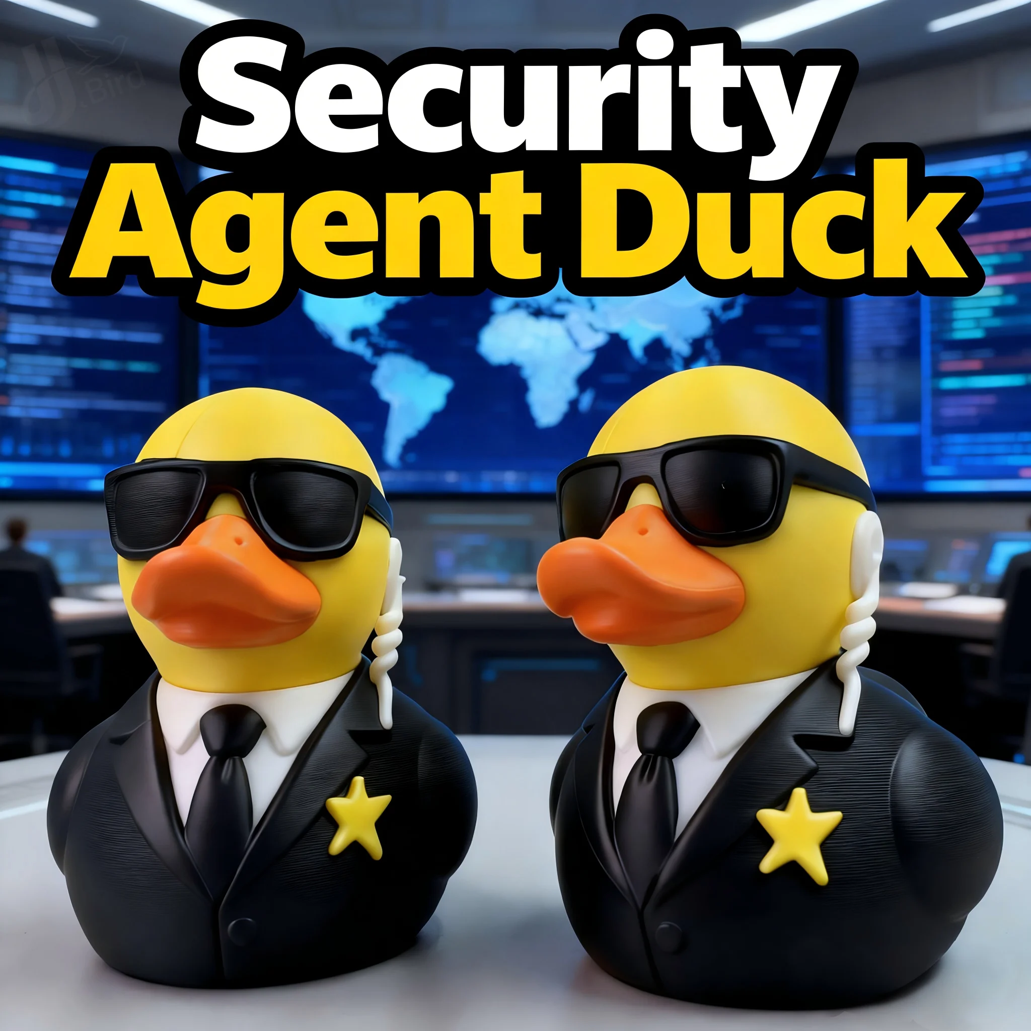 Security Agent Duck Ornament, Cute Style, Collectible Figurine, Home Shelf Desk Decoration, Creative Sculpture, Niche Decor