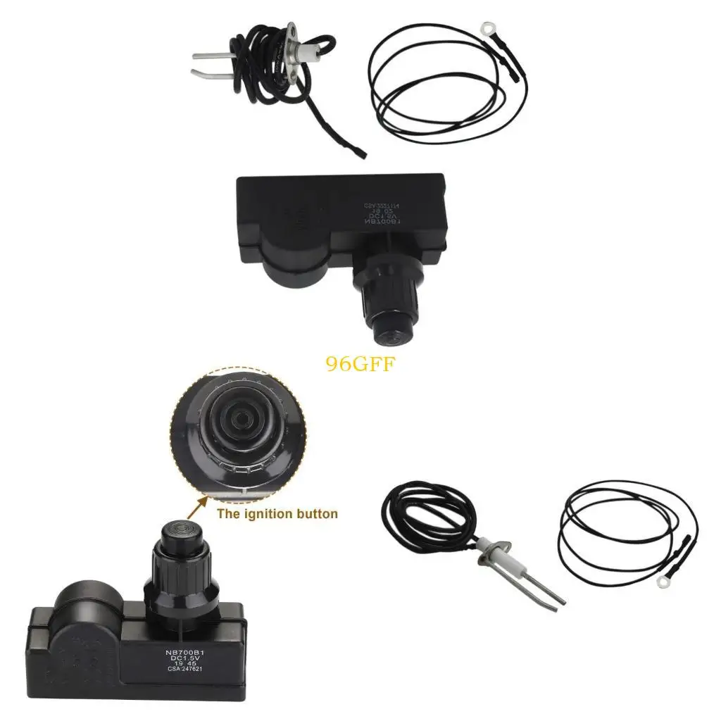 96GF Igniter Set Replacement Grills Ignition Component Grills Ignition Replacement Plastic Texture for Gas Grills and Stove