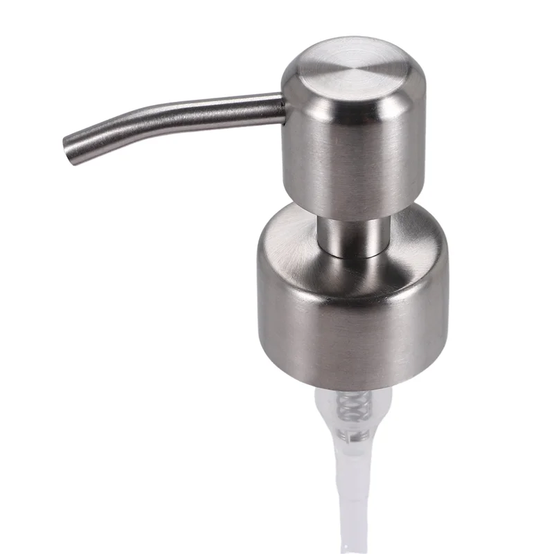 4 pçs dispensador de sabão bomba substituição bomba dispensador de loção de aço inoxidável para regular 28/400 garrafas pescoço para banheiro-A05I