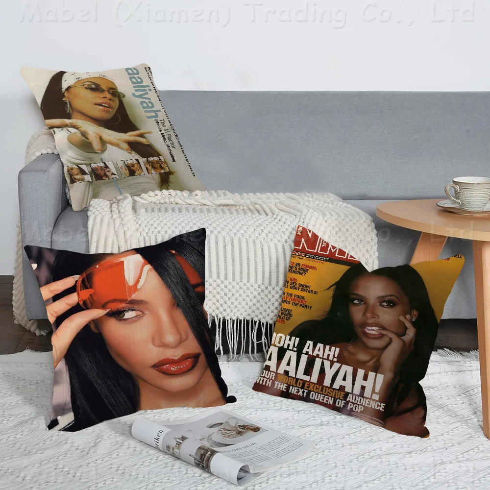 

Singer A-Aaliyah Pillow Covers Cartoon Sofa Decorative Home Double-sided Printing Short Plush Cute Cushion Cover