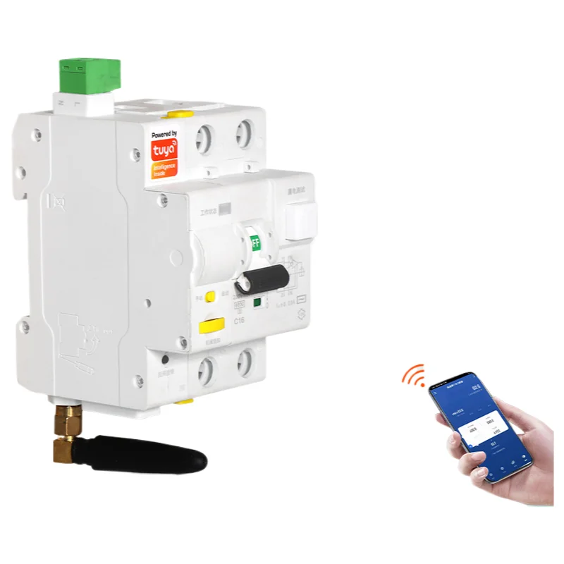 

Smart Home Circuit Breaker WiFi Enabled Remote Control Via Phone Leakage Protection Tuya Smart Compatible Residential Use