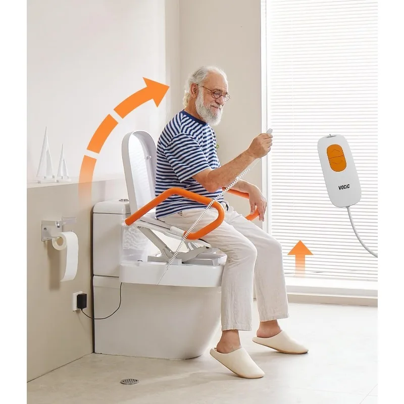 رافعة مقعد كهربائي، مقعد مرتفع كهربائيًا، رافعة مقعد تعمل بمقابض، مقعد رفع المرحاض لكبار السن، Su