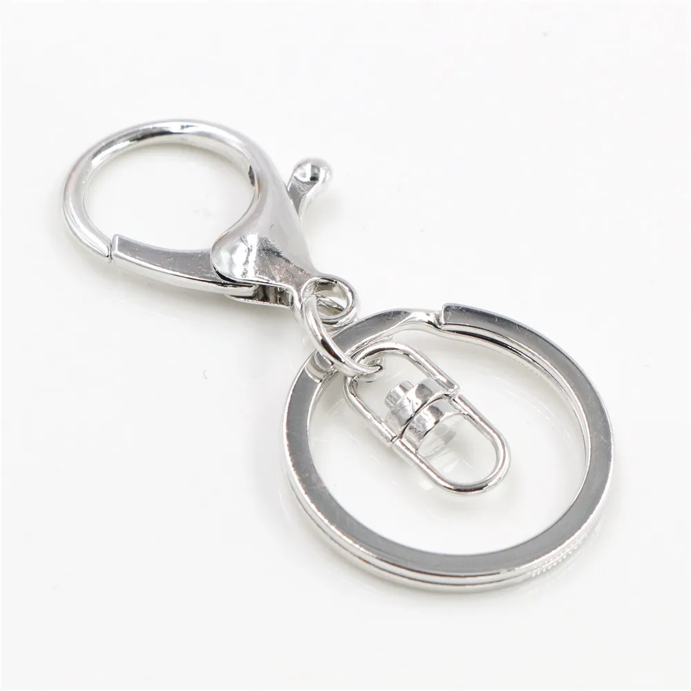 Picture 4: 5pcs/lot 30mm Key Ring Long 70mm Popular classic 11 Colors Plated lobster clasp key hook chain jewelry making for keychain