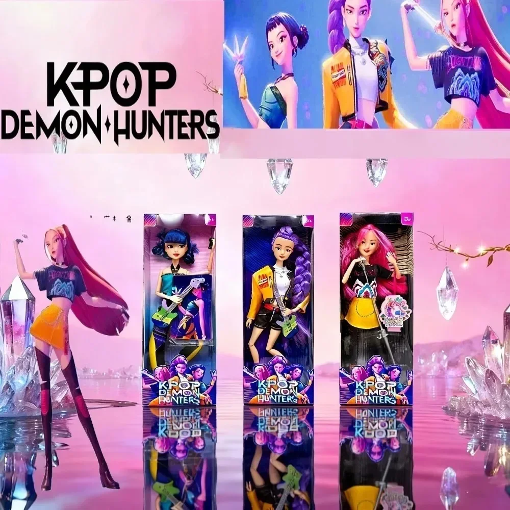 HOTanime k pop Cacciatori di demoni Strega Hunter Group Alta aspetto Colla bambola bambola Cuore della ragazza Bambola decorativa Regali di festa
