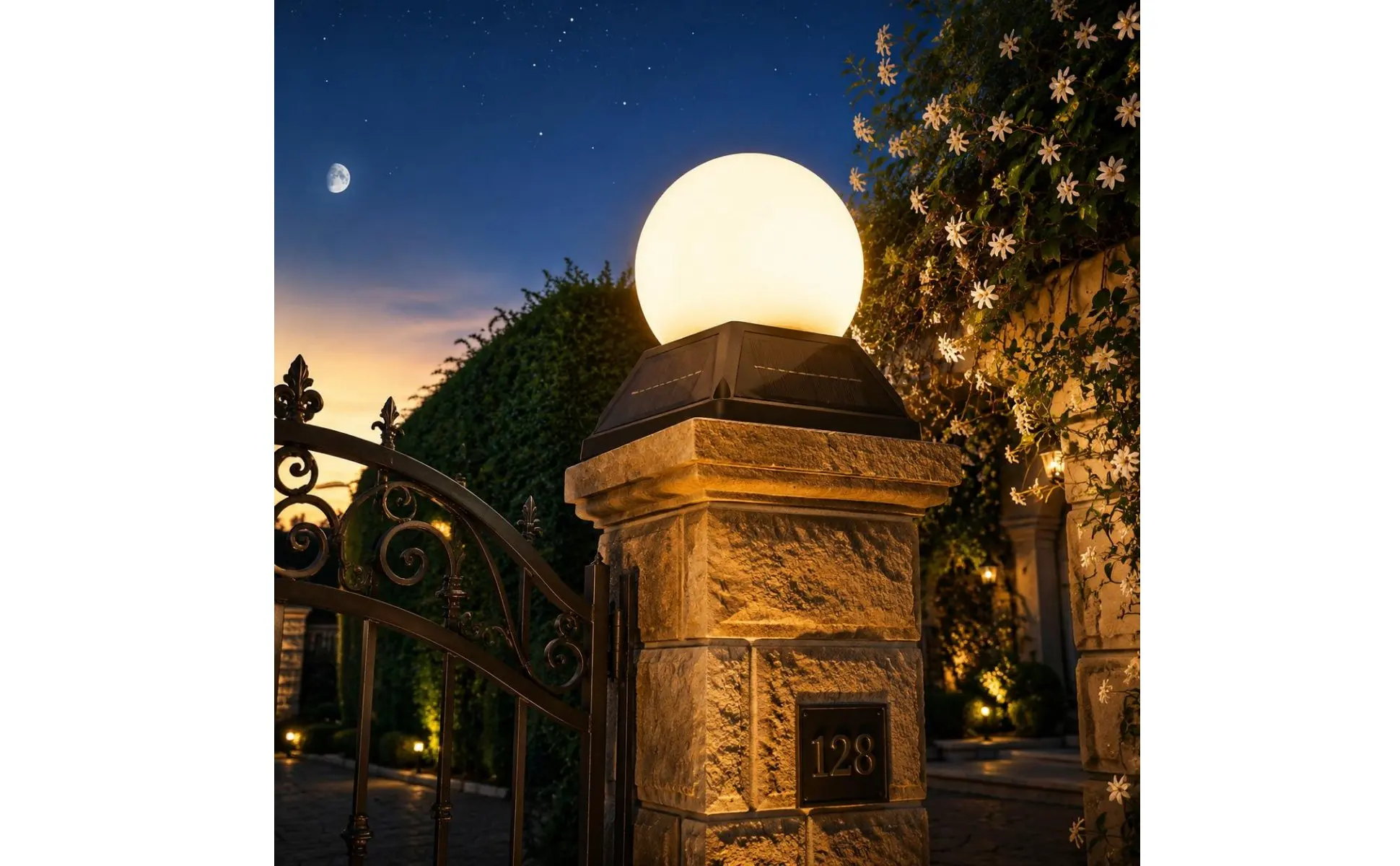Solar Post Cap Light Wireless Controller Control Solar Pillar Light Post Cap Lamp Weather Resistant Outdoor Globe Lamp Solar Post Cap Light Wireless Controller Control Solar Pillar Light Post Cap Lamp Weather Resistant Outdoor Globe Lamp
