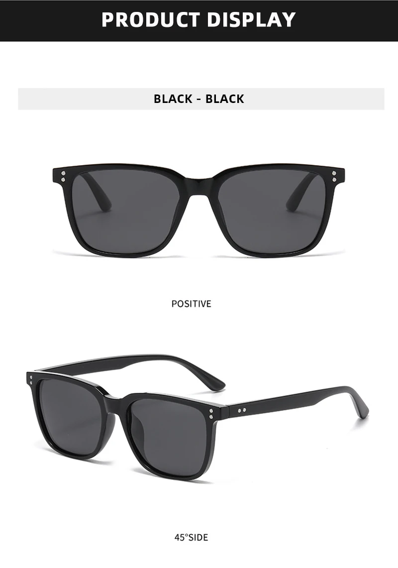 Stilvolle Polarisierte Sonnenbrille Männer Frauen Klassische Quadratische Männliche Sonnenbrille Mode Im Freien Fahren Shades UV400 – Detail 8