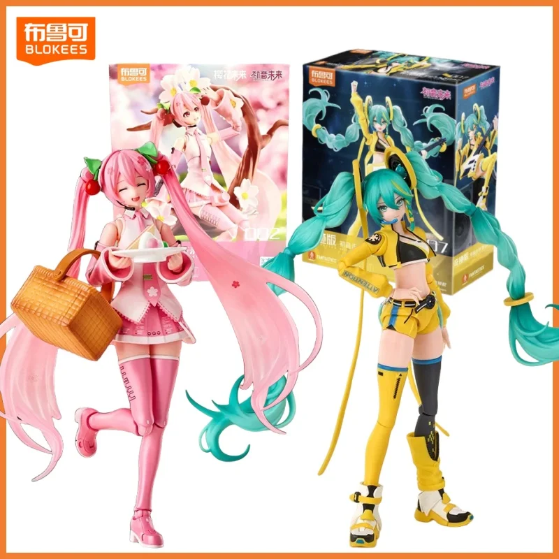 

New Original Blokees Hatsune Miku Miracle Version Cute Anime Action Figure Decortion Assemble Model Collection Toy Gifts