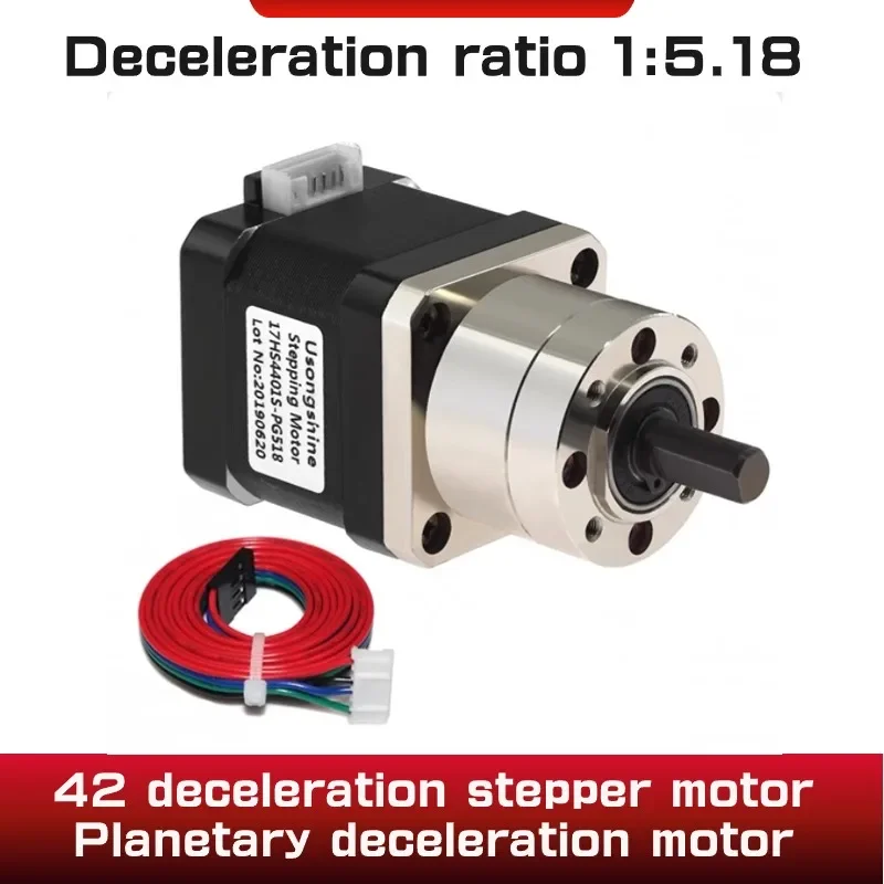 Stepper Motor 42 motor Extruder Gear Nema17 Stepper Motor 17HS4401S-PG Ratio 5.18:1 Planetary Gearbox for CNC milling machine