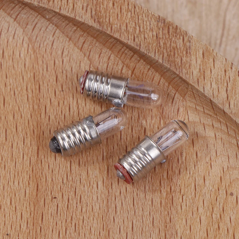 10 Pz/lotto Mini Indicatore Lampadina E5 Bocca A Vite Lampada In Miniatura Lampadina 6.3V 12V 24V 0.1A Piccola Lampadina Lampada di Segnalazione Perlina