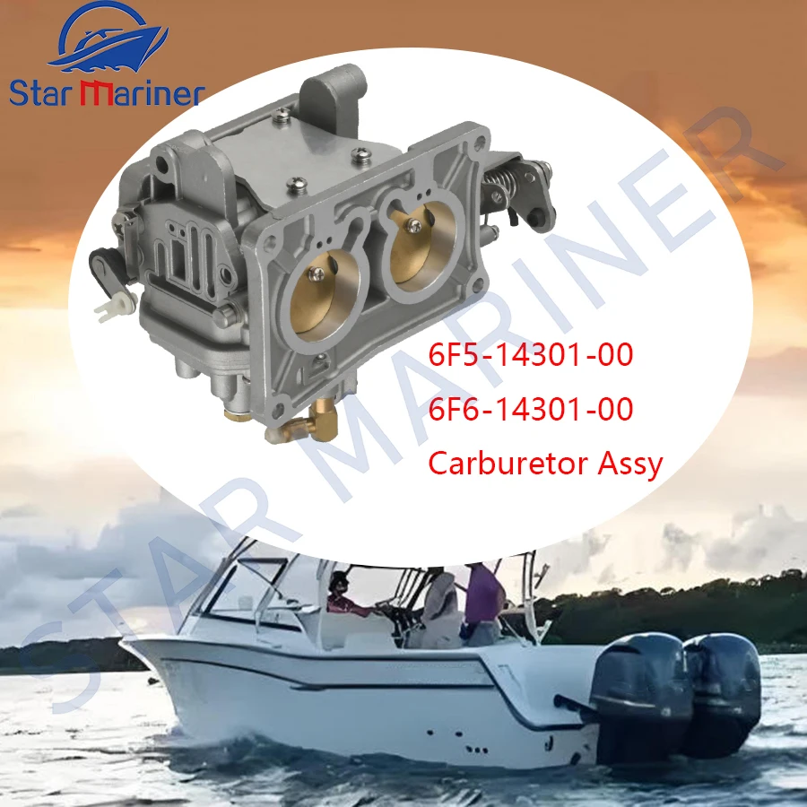 

6F6-14301-00 6F5-14301-00 Комплект карбюратора для подвесного мотора Yamaha 40HP 40J 2-тактный лодочный двигатель Запчасти для вторичного рынка