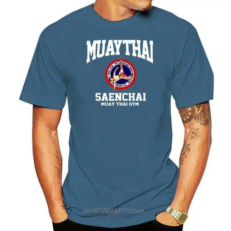 

Lumpinee Pk Saenchai Muay Thai Boxing Gym Thailand Cartwheel Kick Logo New New Style Comics 100% Cotton Hot Selling T Shirt