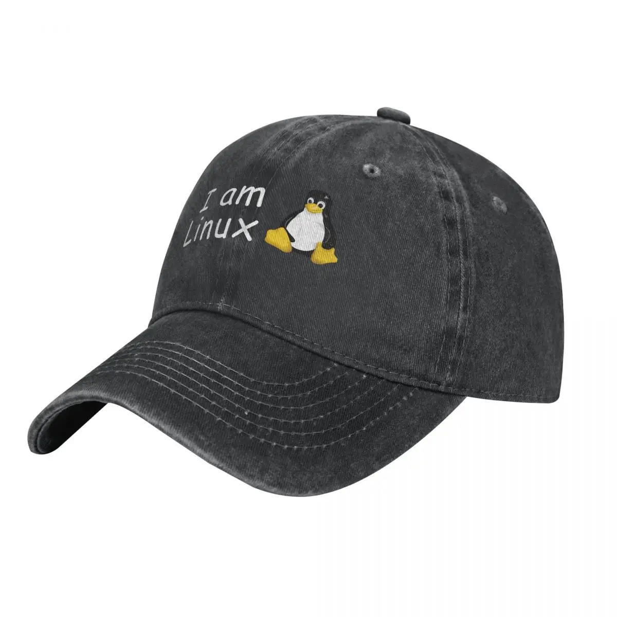 

I Am Linux Baseball Cap Cotton Cowboy Adult Washed Casquette