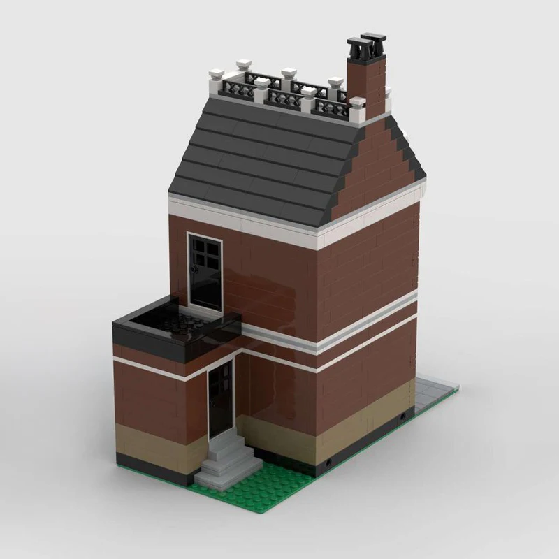 Blocs de construction Moc personnalisés 603 pièces-Kit de modèle architectural modulaire demi-plaque de base-pièce d'exposition de ville unique peu encombrante.