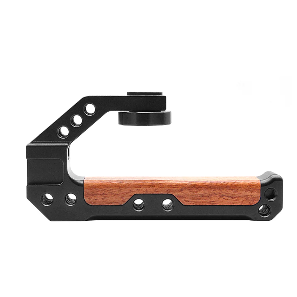 مقبض علوي خشبي عالمي مع حذاء بارد، قبضة يد سريعة الإصدار لكاميرا Sony Canon Nikon DSLR، قبضة يد لاستوديو الصور