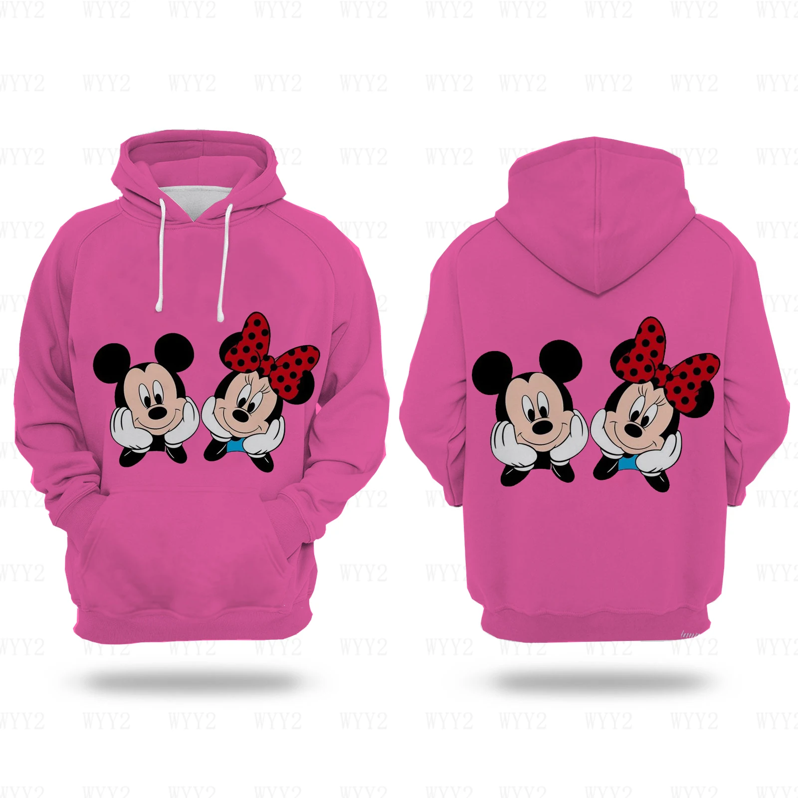 2024 Autumn and Winter style Disney Mickey Print Ladies hoodie loose top