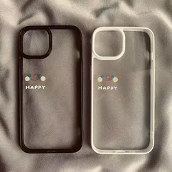 Happy Simple Smiling Face Case For Samsung Galaxy S25 S24 S23 S22 Ultra S24 FE A06 A16 A54 A35 A15 A55 A52 A34 5G Phone Cover