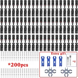 10/20/40/100/200PCS Solar Connector PV Plug 1000V DC 30A Photovoltaic PV/MC Cables 2.5/4/6mm ² Plug For Solar Panel Components