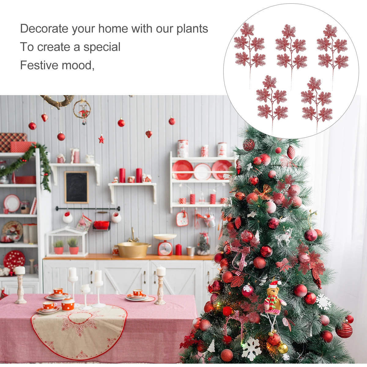 

5pcs Hollow Leaf Christmas Decorations Vivid Artificial Leaves Shining Party Props Plastic Decorative Fake Leaves For Home Shop