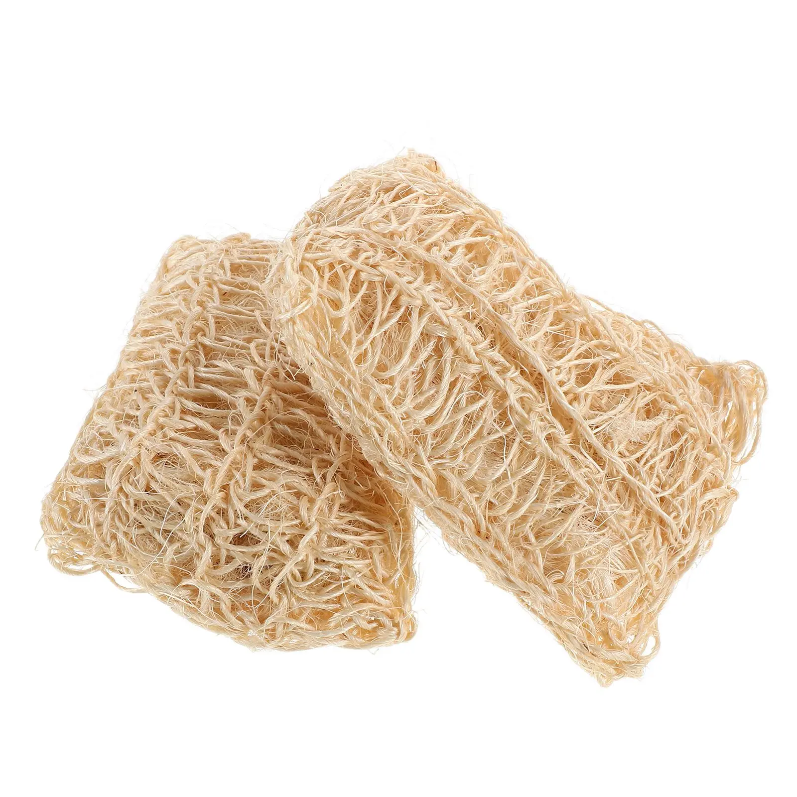 

2 Pcs Loofah Sponge Bath Ball Exfoliating Soft Body Sponges for Shower Dry Skin Cleaning Scrubber Beige