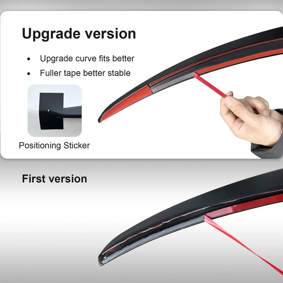 مناسب لـ Tesla Model 3 20172023، ترقية مادة ABS جناح سبويلر خلفي OEM شفة صندوق السيارة الخلفي، ملحقات موديل 3 أسود غير لامع #4