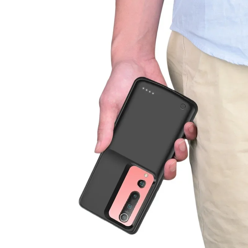 حافظة طاقة جديدة لهاتف Xiaomi 10 10S Pro حافظة شاحن بطارية من السيليكون المقاوم للصدمات باور بانك بمشبك خلفي بطارية محمولة 10000 مللي أمبير في الساعة #5