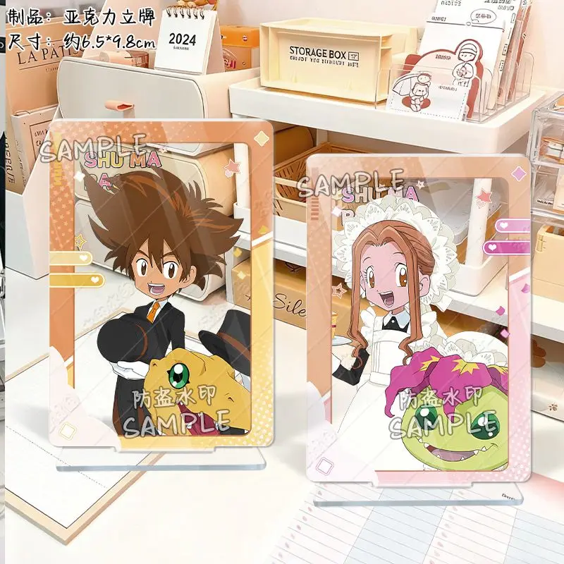 Diy デジモンアクリルスタンディングプレートアグモンテイルモンガブモンパタモンデスクトップ装飾アニメコレクションアクション玩具フィギュアギフト