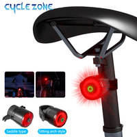 Bike Rear Light Smart Brake Sensing Light Bicycle Tail Light LED Rechargeable Taillight Night Safety Warning Cycling Accessories