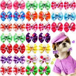 New Dog Grooming Bows Mix Plaid Dot Cat Dog Hair Bows Dog Hair Rubber Bands for Small Dog Cats Grooming Accessories Pet Supplies