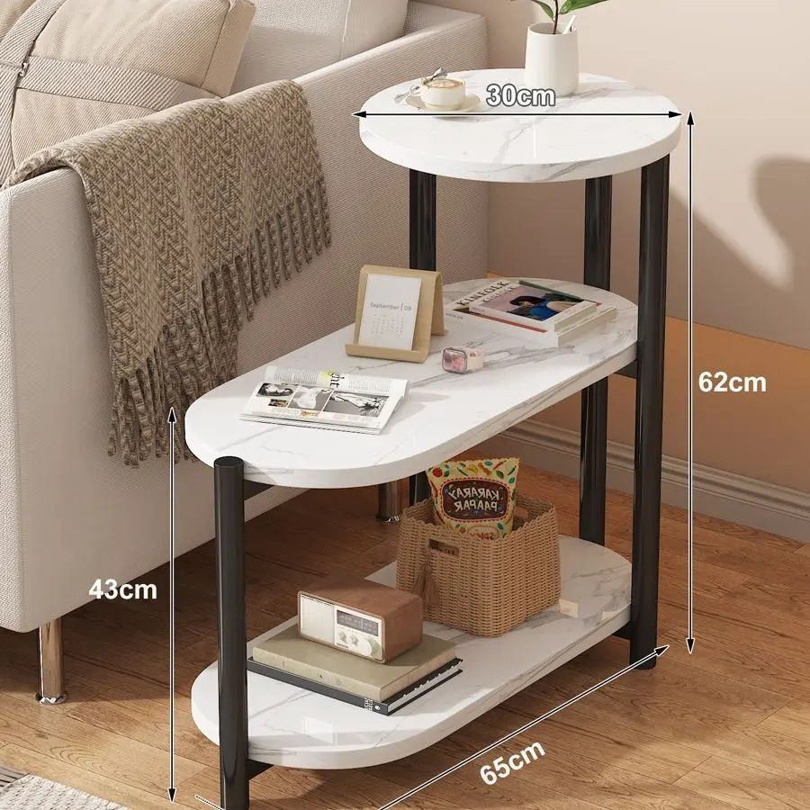 Modern Coffee Table Small Round Table Simple Bedside Table Simple Household Double Small Table Balcony Mini Sofa Side Table
