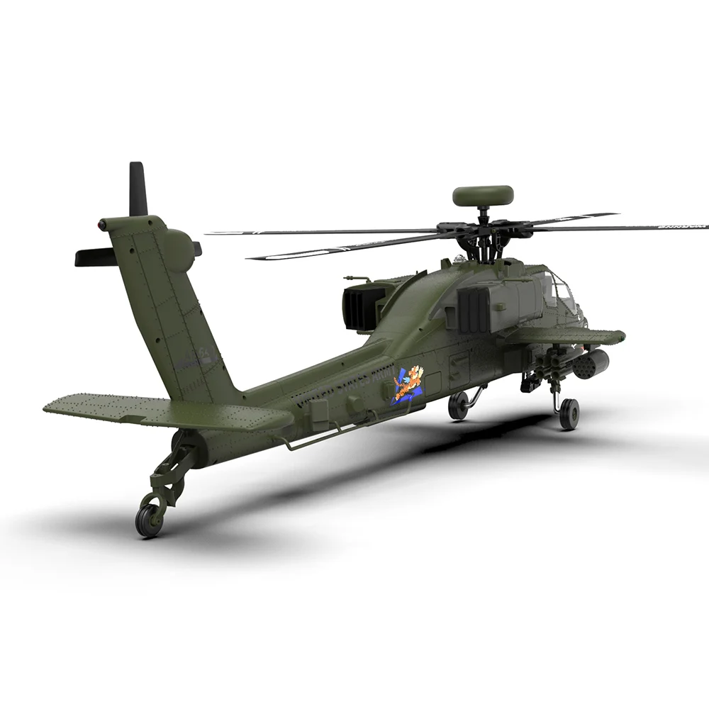 Yuxiang-Hélicoptère télécommandé l'allemand Apache 6 canaux, entraînement direct inversé 3D, modèle de simulation sans balais, jouet cadeau de festival