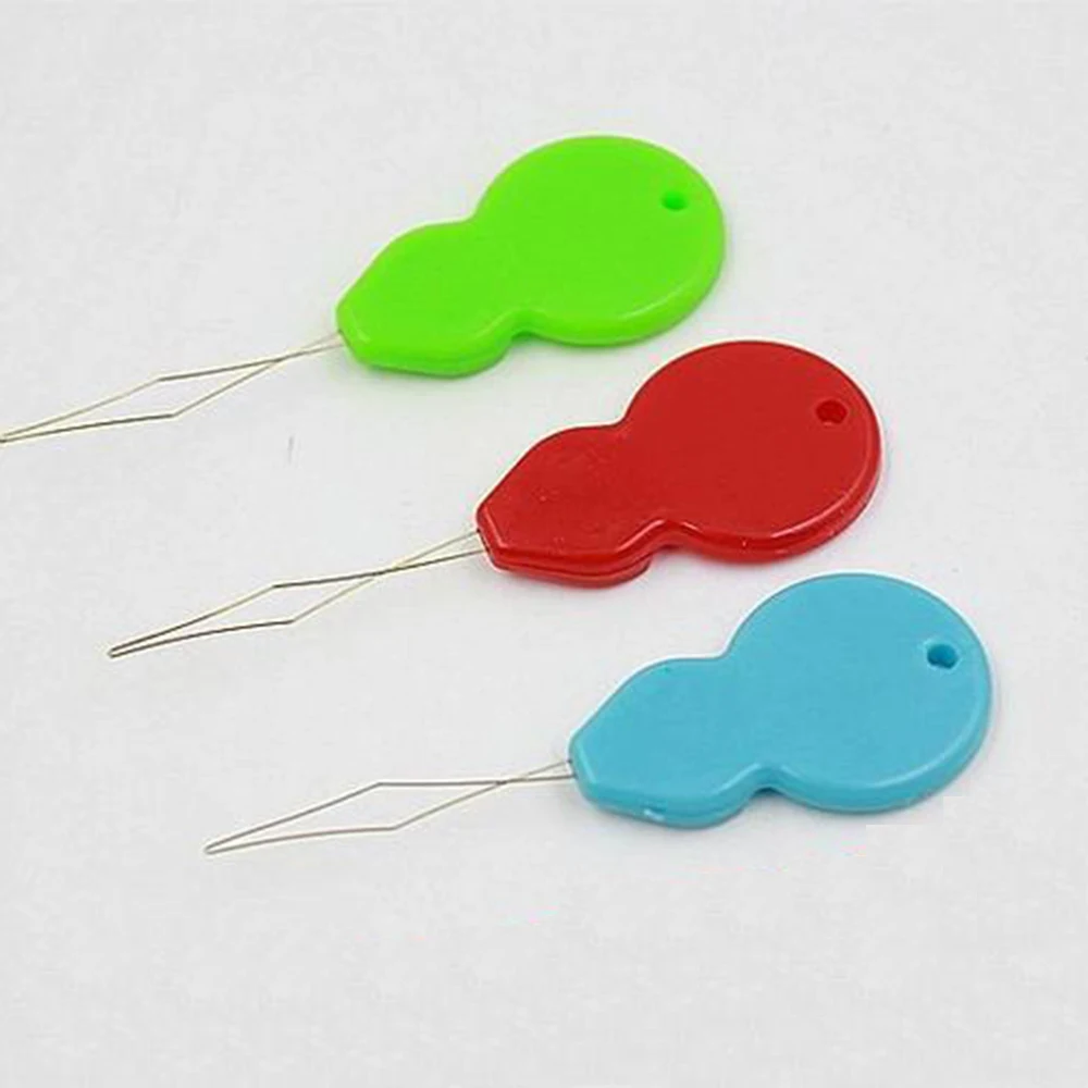 10/50/100pcs New Plastic Bow Stitch Insertion Hand Machine Sewing Tool Needle Threader