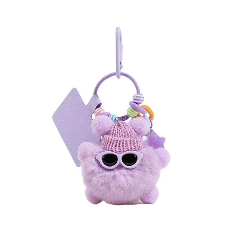 Unique Plush Coal Bag Decorations Unique Cartoon Coal Dolls Keychains Pendants Delicate Keychains for Girl