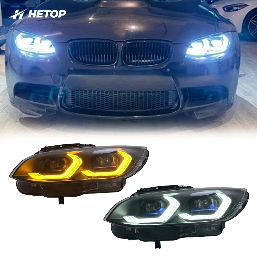 

Динамические светодиодные фары Hetop, автомобильные аксессуары, модифицированные, новые, для BMW E92 E93, фары M3 2006-2013 гг.