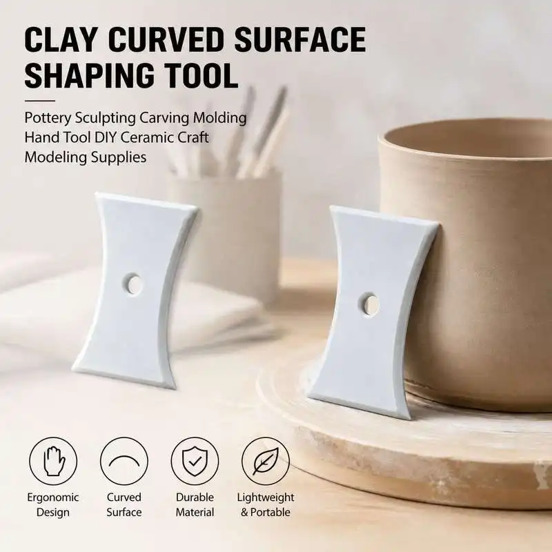Pottery Curving Forming Hand Tool Clay Sculpture Trimming Shaping Accessory DIY Handmade Ceramic Craft Tool Set Supply