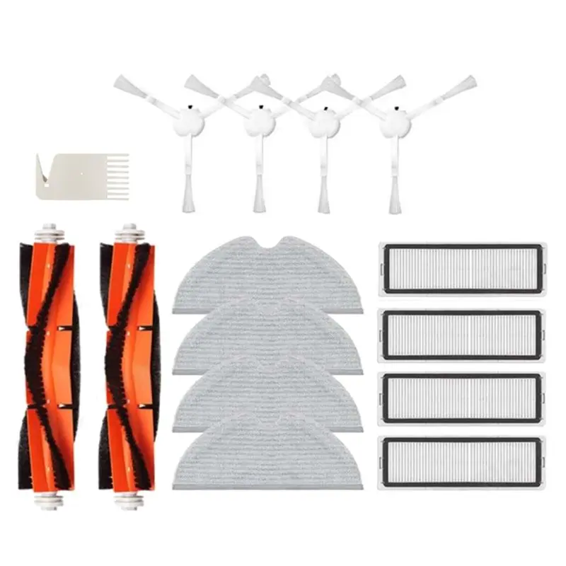 

НОВИНКА! N92R】 15 шт. для робота-пылесоса Xiaomi Mi Robot Vacuum Mop 2C STYTJ03ZHM Mijia: основная и боковые щетки, фильтры, салфетки для влажной уборки.