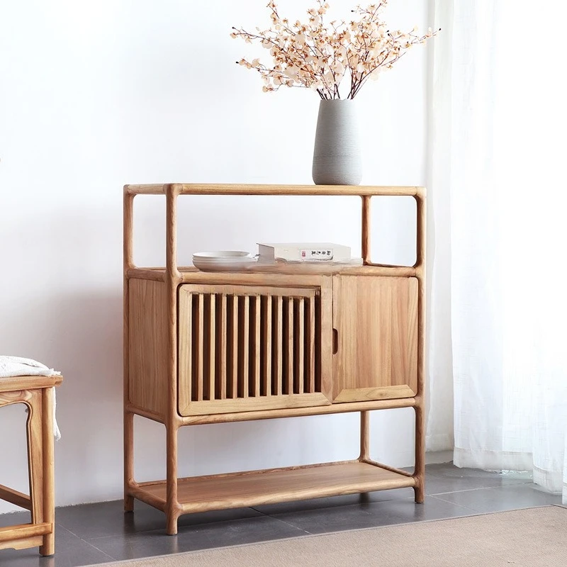 

Japanese-style side cabinet, tea table, small side cabinet, tea cabinet, shelf, modern simple tea set, storage rack, Bogu rack.